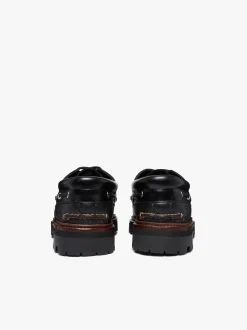 Sale G.H.BASS 1876 Camp Moc Leather & Suede Black