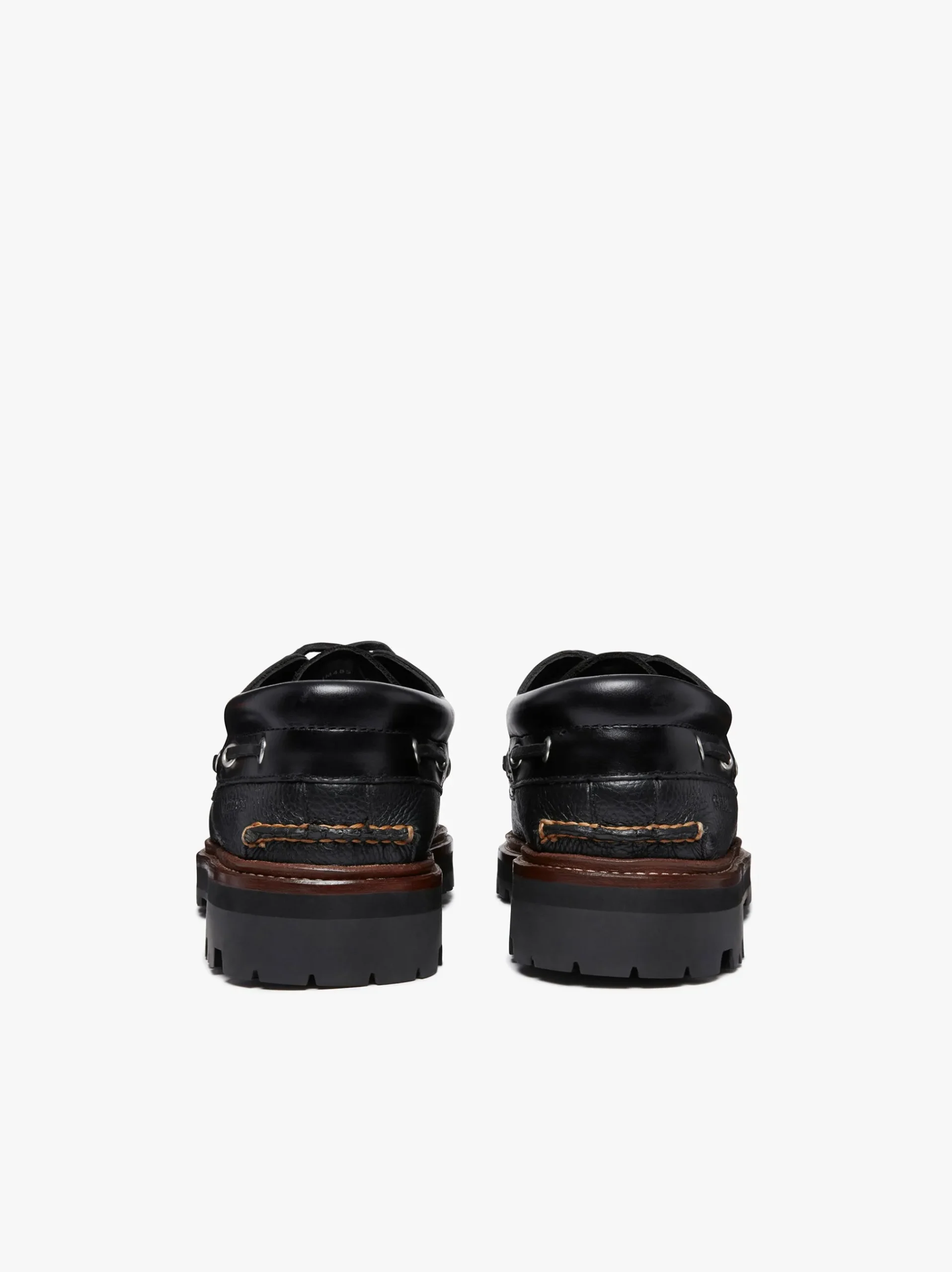 Sale G.H.BASS 1876 Camp Moc Leather & Suede Black