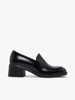 Clearance G.H.BASS Anna Venetian Loafer Heels Leather Black