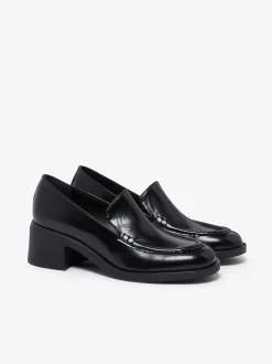 Clearance G.H.BASS Anna Venetian Loafer Heels Leather Black