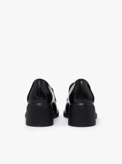 Clearance G.H.BASS Anna Venetian Loafer Heels Leather Black