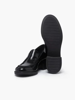 Clearance G.H.BASS Anna Venetian Loafer Heels Leather Black