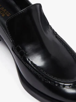 Clearance G.H.BASS Anna Venetian Loafer Heels Leather Black