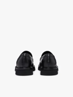 Clearance G.H.BASS Belmont Lug Penny Loafers Leather Black
