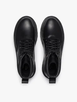 Clearance G.H.BASS Benson Combat Boots Leather Black