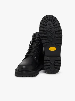 Clearance G.H.BASS Benson Combat Boots Leather Black
