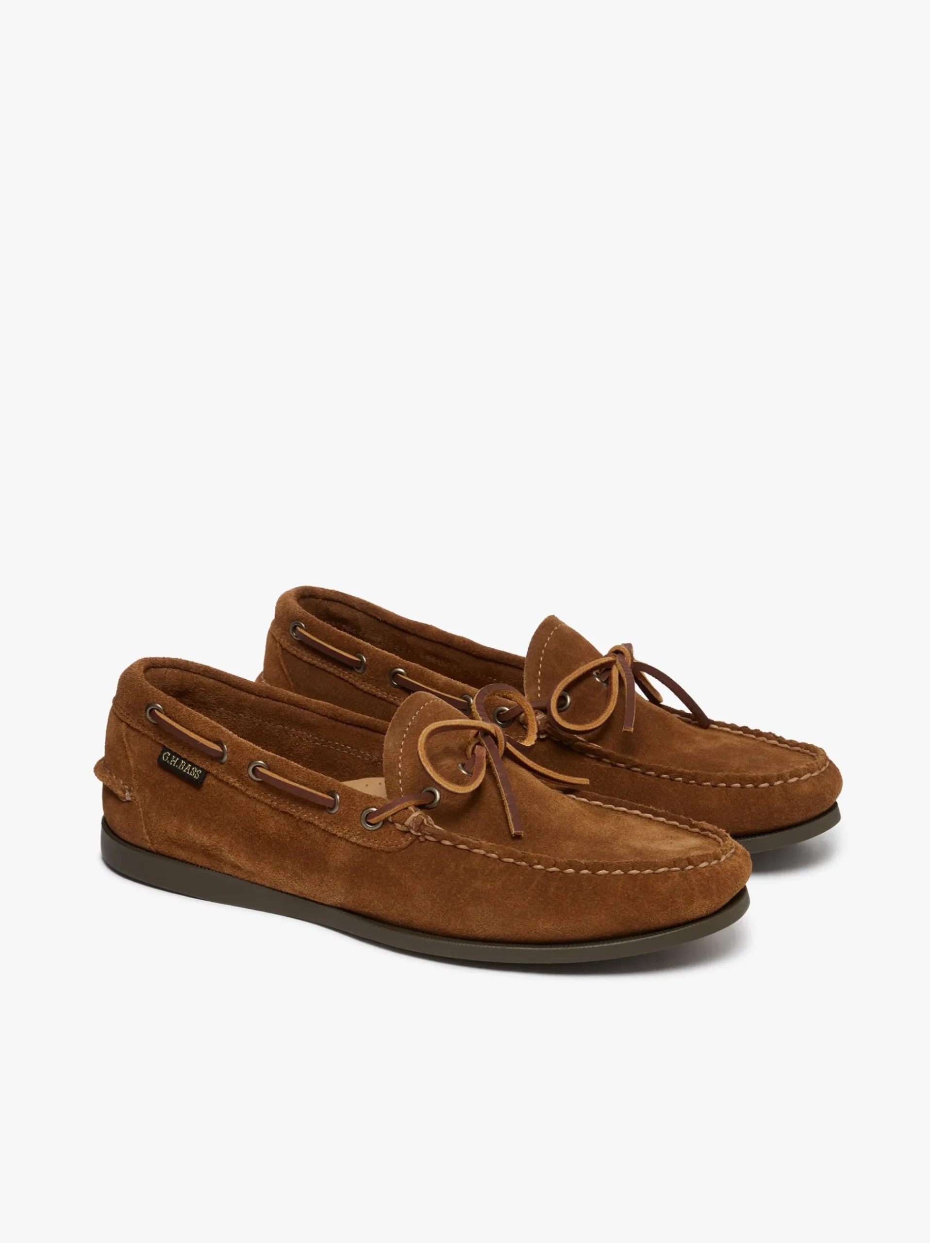 Sale G.H.BASS Camp Moc Decker Shoes Mid Suede Brown