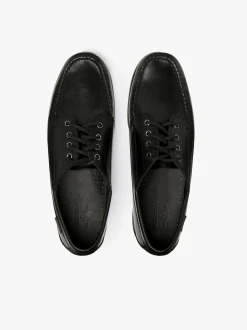 Hot G.H.BASS Camp Moc Jackman Black Leather Dark Brown