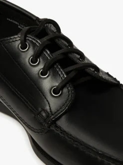 Hot G.H.BASS Camp Moc Jackman Black Leather Dark Brown