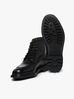 Outlet G.H.BASS Chase Moc Toe Boots Leather Black