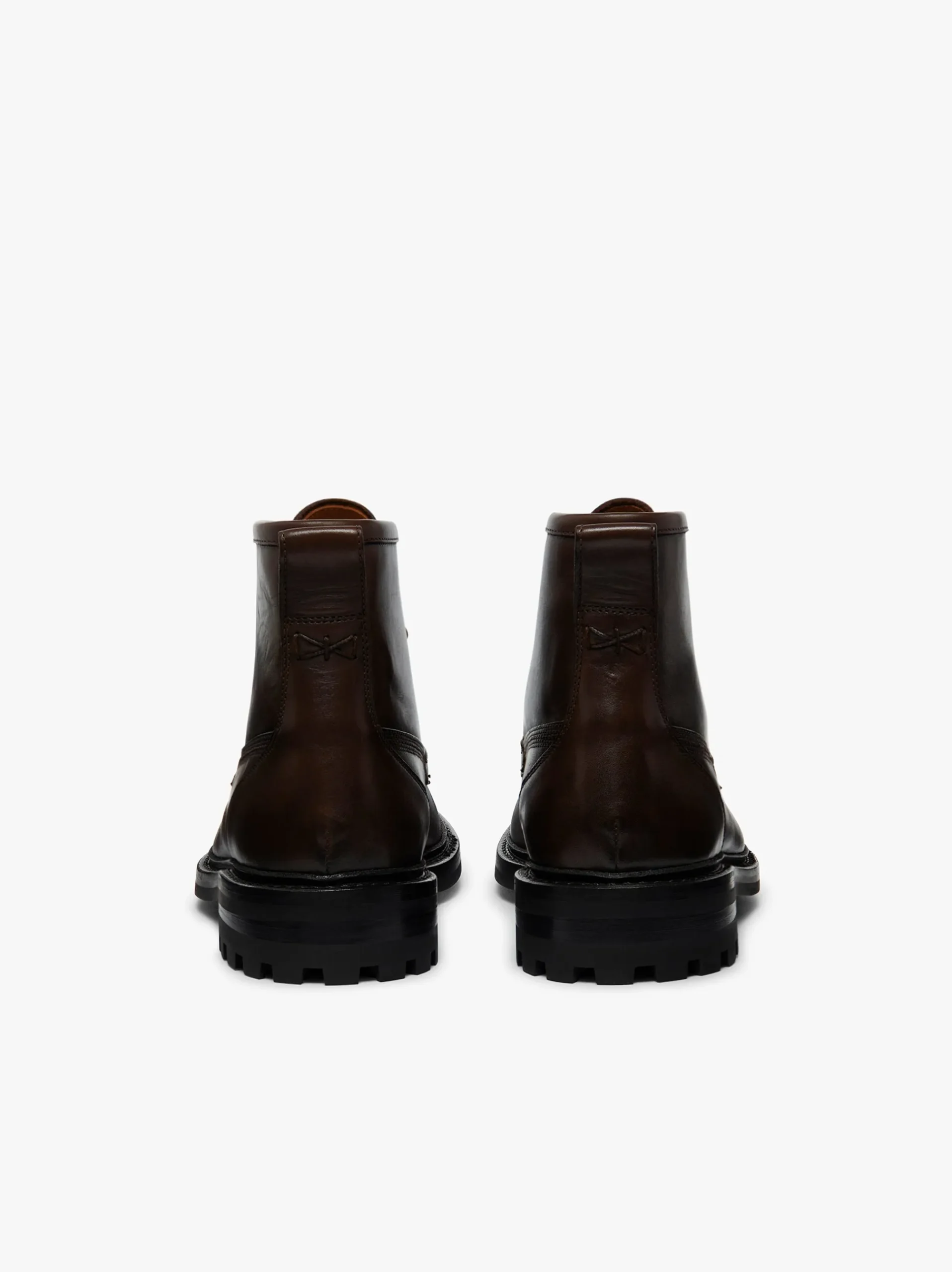 Outlet G.H.BASS Chase Moc Toe Boots Leather Chocolate