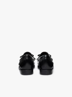 Clearance G.H.BASS Easy Weejuns Esther Bow Loafers Leather Black
