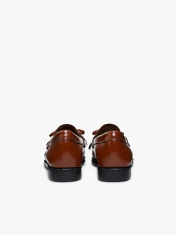 Discount G.H.BASS Easy Weejuns Esther Bow Loafers Leather Cognac