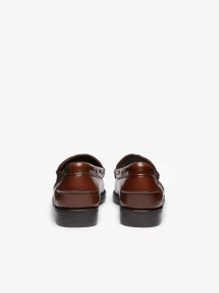 New G.H.BASS Easy Weejuns Esther Kiltie Tassel Loafers Leather Cognac