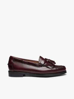 Clearance G.H.BASS Easy Weejuns Esther Kiltie Tassel Loafers Leather Wine