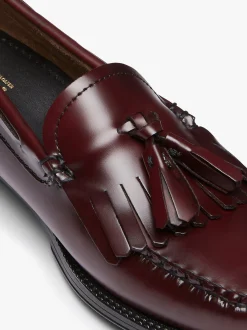 Clearance G.H.BASS Easy Weejuns Esther Kiltie Tassel Loafers Leather Wine