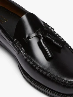 G.H.BASS Easy Weejuns Larkin Tassel Loafers Leather Black