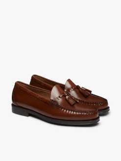 Best G.H.BASS Easy Weejuns Larkin Tassel Loafers Brown Leather Mid brown