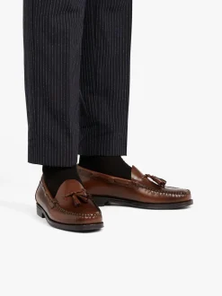 Best G.H.BASS Easy Weejuns Larkin Tassel Loafers Brown Leather Mid brown