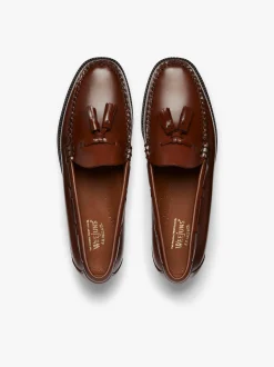 Best G.H.BASS Easy Weejuns Larkin Tassel Loafers Brown Leather Mid brown