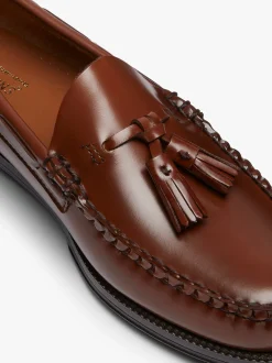 Best G.H.BASS Easy Weejuns Larkin Tassel Loafers Brown Leather Mid brown