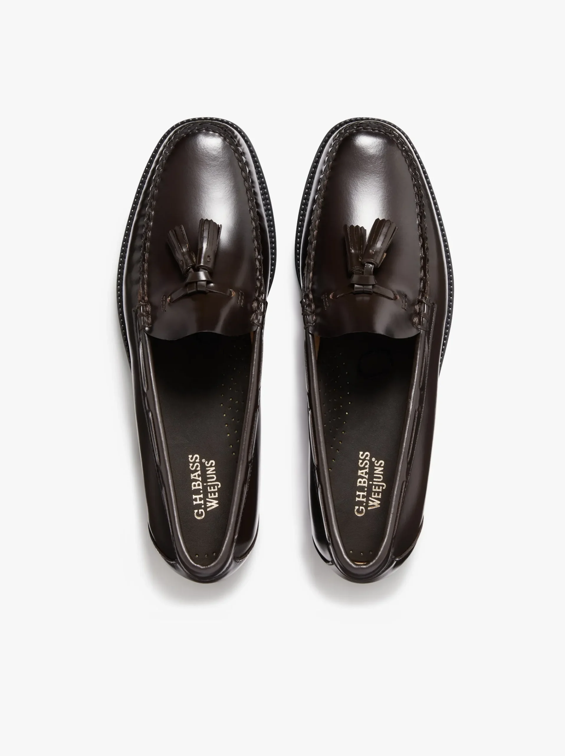 Sale G.H.BASS Easy Weejuns Larkin Tassel Loafers Chocolate leather