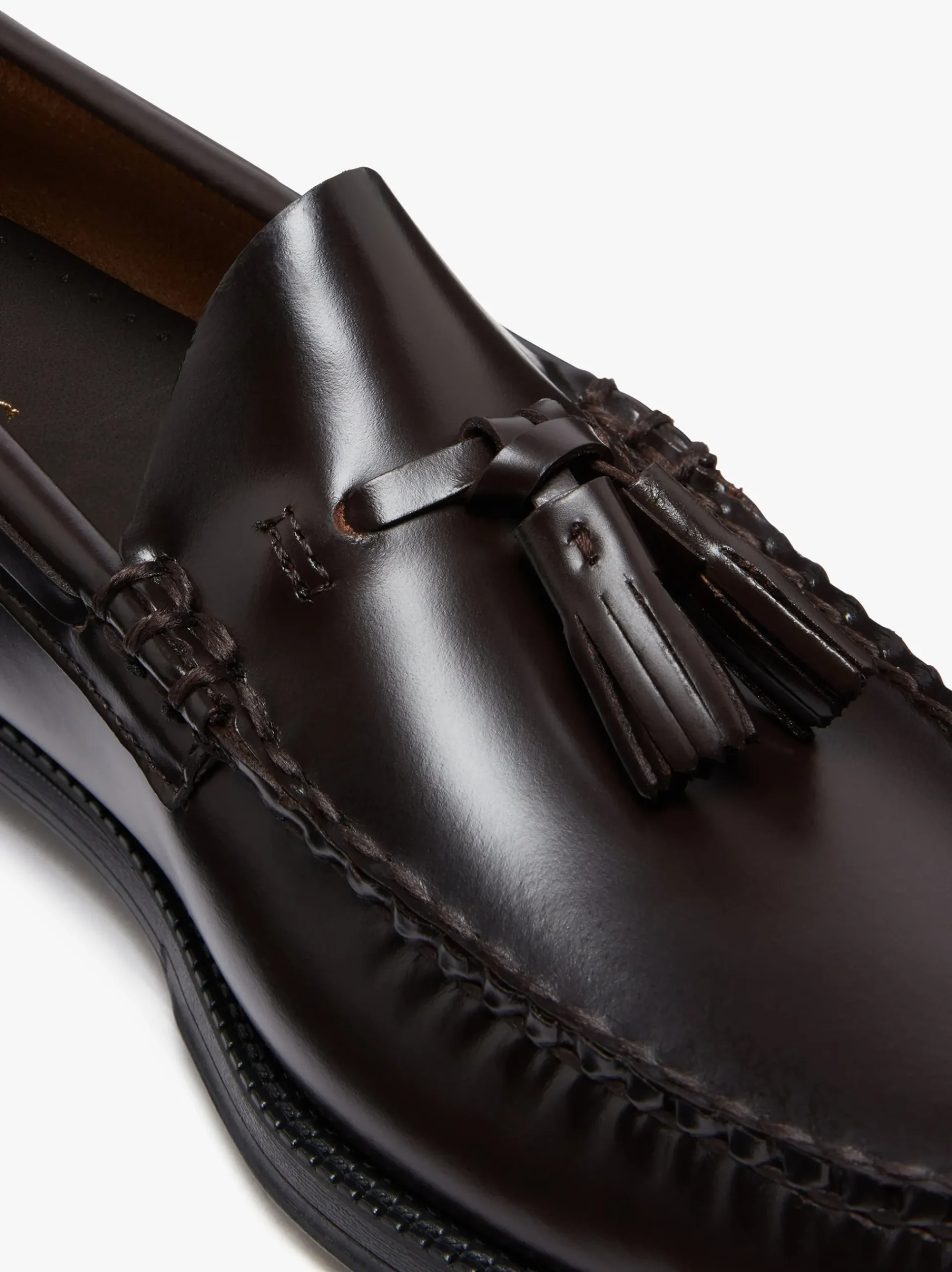 Sale G.H.BASS Easy Weejuns Larkin Tassel Loafers Chocolate leather