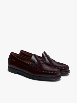 G.H.BASS Easy Weejuns Larson Flag Penny Loafers leather Wine