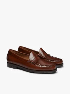 Outlet G.H.BASS Easy Weejuns Larson Penny Loafers Leather Brown