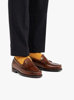 Outlet G.H.BASS Easy Weejuns Larson Penny Loafers Leather Brown