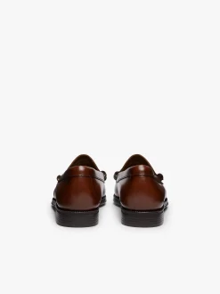 Outlet G.H.BASS Easy Weejuns Larson Penny Loafers Leather Brown