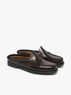Outlet G.H.BASS Easy Weejuns Larson Penny Slides brown