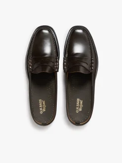Outlet G.H.BASS Easy Weejuns Larson Penny Slides brown