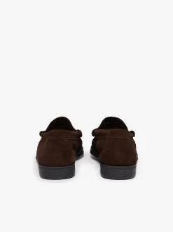 Outlet G.H.BASS Easy Weejuns Larson Penny Loafers suede Chocolate