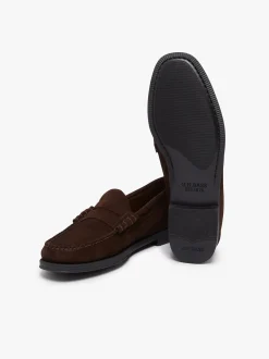 Outlet G.H.BASS Easy Weejuns Larson Penny Loafers suede Chocolate
