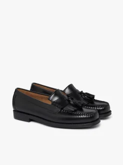 Discount G.H.BASS Easy Weejuns Layton II Kiltie Loafers Leather Black
