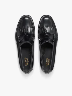Discount G.H.BASS Easy Weejuns Layton II Kiltie Loafers Leather Black