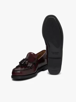 Sale G.H.BASS Easy Weejuns Layton II Kiltie Loafers Leather Wine