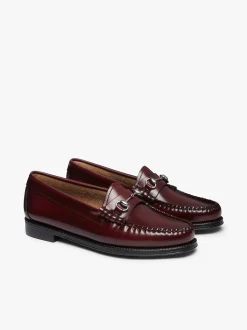 Sale G.H.BASS Easy Weejuns Lianna Horsebit Loafers Leather Wine