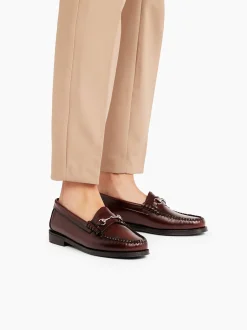 Sale G.H.BASS Easy Weejuns Lianna Horsebit Loafers Leather Wine