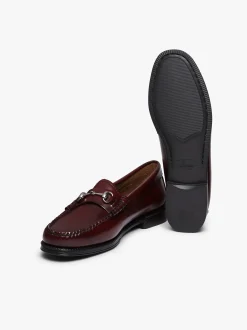Sale G.H.BASS Easy Weejuns Lianna Horsebit Loafers Leather Wine