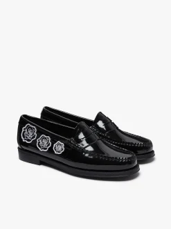 Discount G.H.BASS Easy Weejuns Penny Flora Loafers Patent Leather Black