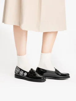 Discount G.H.BASS Easy Weejuns Penny Flora Loafers Patent Leather Black