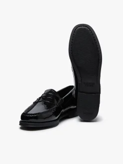 Discount G.H.BASS Easy Weejuns Penny Flora Loafers Patent Leather Black
