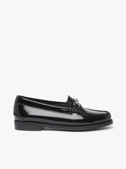 Hot G.H.BASS Easy Weejuns Penny Lianna Horsebit Loafers Black Patent Leather