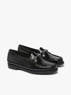 Hot G.H.BASS Easy Weejuns Penny Lianna Horsebit Loafers Black Patent Leather
