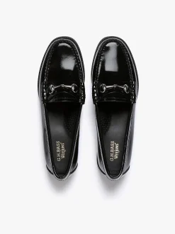Hot G.H.BASS Easy Weejuns Penny Lianna Horsebit Loafers Black Patent Leather
