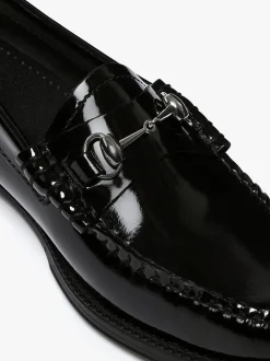 Hot G.H.BASS Easy Weejuns Penny Lianna Horsebit Loafers Black Patent Leather