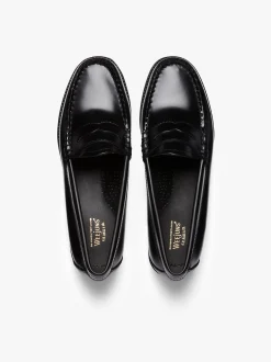 New G.H.BASS Easy Weejuns Penny Loafers Leather Black