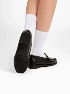 New G.H.BASS Easy Weejuns Penny Loafers Leather Black